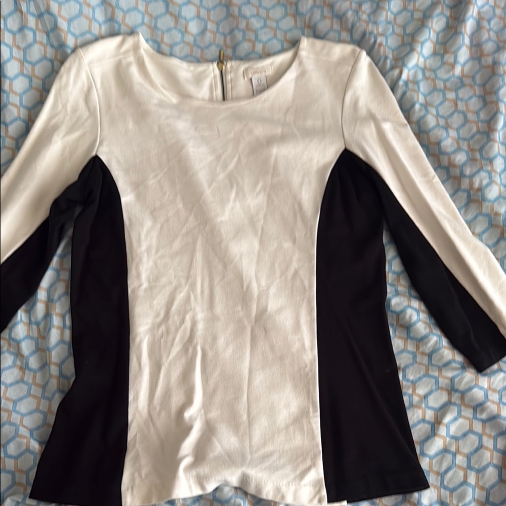 Elegant Black and White Women's Top